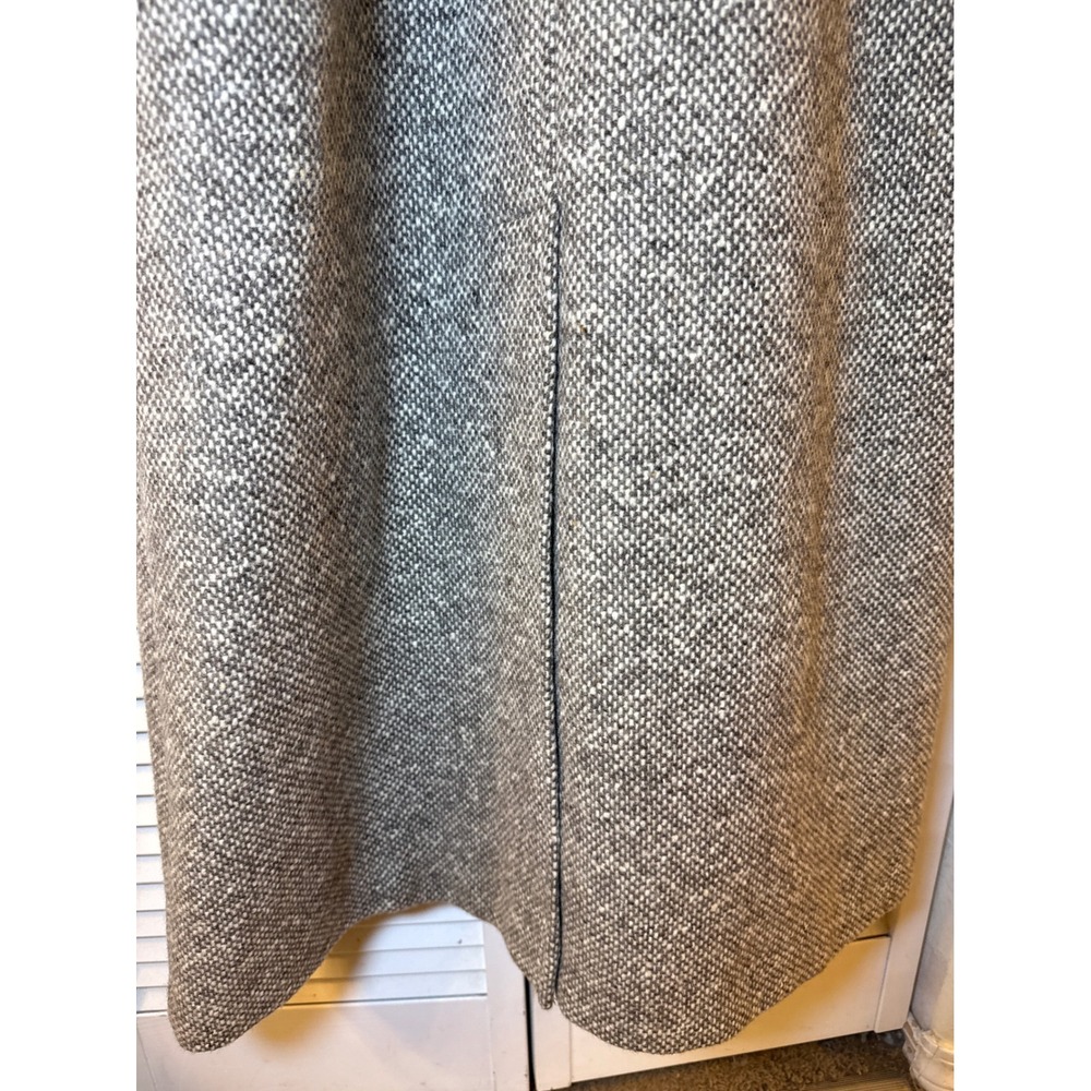 Ferncroft Vintage 100% Wool Tweed Long Overcoat Grey Salt Pepper Made in USA 10 - Picture 8 of 9